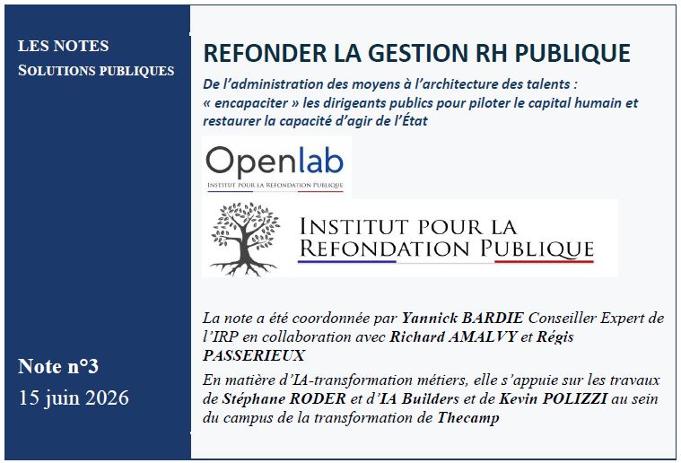 Résumé : Refonder la gestion RH publique